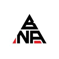 création de logo de lettre triangle bna avec forme de triangle. monogramme de conception de logo triangle bna. modèle de logo vectoriel triangle bna avec couleur rouge. logo triangulaire bna logo simple, élégant et luxueux.