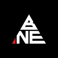 création de logo de lettre bne triangle avec forme de triangle. monogramme de conception de logo triangle bne. modèle de logo vectoriel triangle bne avec couleur rouge. bne logo triangulaire logo simple, élégant et luxueux.