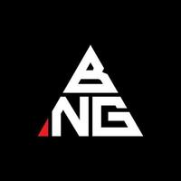 création de logo de lettre triangle bng avec forme de triangle. monogramme de conception de logo triangle bng. modèle de logo vectoriel triangle bng avec couleur rouge. logo triangulaire bng logo simple, élégant et luxueux.