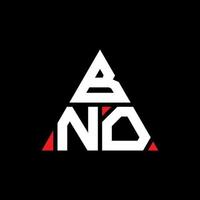 création de logo de lettre triangle bno avec forme de triangle. monogramme de conception de logo triangle bno. modèle de logo vectoriel triangle bno avec couleur rouge. logo triangulaire bno logo simple, élégant et luxueux.