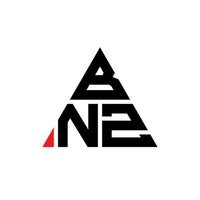 création de logo de lettre triangle bnz avec forme de triangle. monogramme de conception de logo triangle bnz. modèle de logo vectoriel triangle bnz avec couleur rouge. logo triangulaire bnz logo simple, élégant et luxueux.