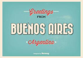 Retro Style Buenos Aires Greeting Illustration vecteur