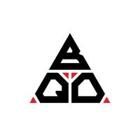 création de logo de lettre triangle bqo avec forme de triangle. monogramme de conception de logo triangle bqo. modèle de logo vectoriel triangle bqo avec couleur rouge. logo triangulaire bqo logo simple, élégant et luxueux.