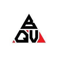 création de logo de lettre triangle bqv avec forme de triangle. monogramme de conception de logo triangle bqv. modèle de logo vectoriel triangle bqv avec couleur rouge. logo triangulaire bqv logo simple, élégant et luxueux.