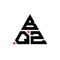 création de logo de lettre triangle bqz avec forme de triangle. monogramme de conception de logo triangle bqz. modèle de logo vectoriel triangle bqz avec couleur rouge. logo triangulaire bqz logo simple, élégant et luxueux.