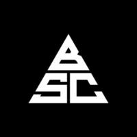 création de logo de lettre triangle bsc avec forme de triangle. monogramme de conception de logo triangle bsc. modèle de logo vectoriel triangle bsc avec couleur rouge. logo triangulaire bsc logo simple, élégant et luxueux.