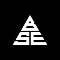 création de logo de lettre triangle bse avec forme de triangle. monogramme de conception de logo triangle bse. modèle de logo vectoriel triangle bse avec couleur rouge. logo triangulaire bse logo simple, élégant et luxueux.