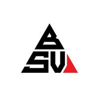 création de logo de lettre triangle bsv avec forme de triangle. monogramme de conception de logo triangle bsv. modèle de logo vectoriel triangle bsv avec couleur rouge. logo triangulaire bsv logo simple, élégant et luxueux.