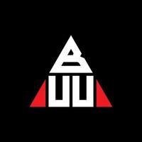 création de logo de lettre triangle buu avec forme de triangle. monogramme de conception de logo triangle buu. modèle de logo vectoriel triangle buu avec couleur rouge. logo triangulaire buu logo simple, élégant et luxueux.