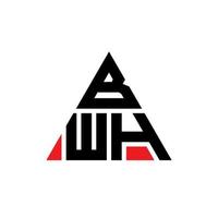 création de logo de lettre triangle bwh avec forme de triangle. monogramme de conception de logo triangle bwh. modèle de logo vectoriel triangle bwh avec couleur rouge. logo triangulaire bwh logo simple, élégant et luxueux.