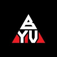 création de logo de lettre triangle byv avec forme de triangle. monogramme de conception de logo byv triangle. modèle de logo vectoriel triangle byv avec couleur rouge. byv logo triangulaire logo simple, élégant et luxueux.