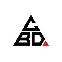 création de logo de lettre triangle cbd avec forme de triangle. monogramme de conception de logo triangle cbd. modèle de logo vectoriel triangle cbd avec couleur rouge. logo triangulaire cbd logo simple, élégant et luxueux.