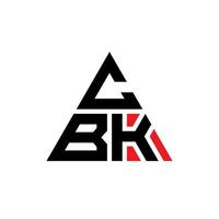 création de logo de lettre triangle cbk avec forme de triangle. monogramme de conception de logo triangle cbk. modèle de logo vectoriel triangle cbk avec couleur rouge. logo triangulaire cbk logo simple, élégant et luxueux.