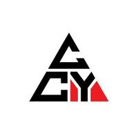 création de logo de lettre triangle ccy avec forme de triangle. monogramme de conception de logo triangle ccy. modèle de logo vectoriel triangle ccy avec couleur rouge. ccy logo triangulaire logo simple, élégant et luxueux.