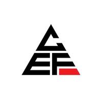 création de logo de lettre triangle cef avec forme de triangle. monogramme de conception de logo triangle cef. modèle de logo vectoriel triangle cef avec couleur rouge. logo triangulaire cef logo simple, élégant et luxueux.