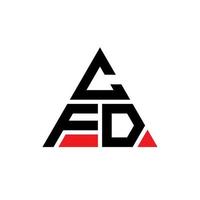 création de logo de lettre triangle cfd avec forme de triangle. monogramme de conception de logo triangle cfd. modèle de logo vectoriel triangle cfd avec couleur rouge. logo triangulaire cfd logo simple, élégant et luxueux.