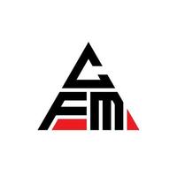 création de logo de lettre triangle cfm avec forme de triangle. monogramme de conception de logo triangle cfm. modèle de logo vectoriel triangle cfm avec couleur rouge. logo triangulaire cfm logo simple, élégant et luxueux.