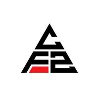 création de logo de lettre triangle cfz avec forme de triangle. monogramme de conception de logo triangle cfz. modèle de logo vectoriel triangle cfz avec couleur rouge. logo triangulaire cfz logo simple, élégant et luxueux.