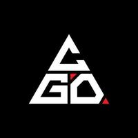 création de logo de lettre triangle cgo avec forme de triangle. monogramme de conception de logo triangle cgo. modèle de logo vectoriel triangle cgo avec couleur rouge. logo triangulaire cgo logo simple, élégant et luxueux.