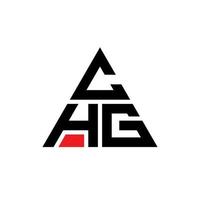 création de logo de lettre triangle chg avec forme de triangle. monogramme de conception de logo triangle chg. modèle de logo vectoriel triangle chg avec couleur rouge. logo triangulaire chg logo simple, élégant et luxueux.