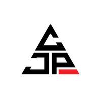 création de logo de lettre triangle cjp avec forme de triangle. monogramme de conception de logo triangle cjp. modèle de logo vectoriel triangle cjp avec couleur rouge. logo triangulaire cjp logo simple, élégant et luxueux.