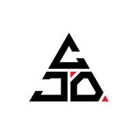 création de logo de lettre triangle cjo avec forme de triangle. monogramme de conception de logo triangle cjo. modèle de logo vectoriel triangle cjo avec couleur rouge. logo triangulaire cjo logo simple, élégant et luxueux.