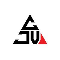 création de logo de lettre triangle cjv avec forme de triangle. monogramme de conception de logo triangle cjv. modèle de logo vectoriel triangle cjv avec couleur rouge. logo triangulaire cjv logo simple, élégant et luxueux.