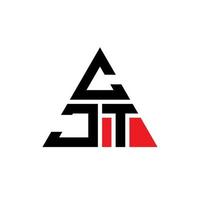 création de logo de lettre triangle cjt avec forme de triangle. monogramme de conception de logo triangle cjt. modèle de logo vectoriel triangle cjt avec couleur rouge. logo triangulaire cjt logo simple, élégant et luxueux.