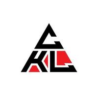 création de logo de lettre triangle ckl avec forme de triangle. monogramme de conception de logo triangle ckl. modèle de logo vectoriel triangle ckl avec couleur rouge. ckl logo triangulaire logo simple, élégant et luxueux.