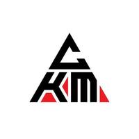 création de logo de lettre triangle ckm avec forme de triangle. monogramme de conception de logo triangle ckm. modèle de logo vectoriel triangle ckm avec couleur rouge. logo triangulaire ckm logo simple, élégant et luxueux.