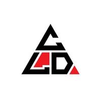 création de logo de lettre triangle cld avec forme de triangle. monogramme de conception de logo triangle cld. modèle de logo vectoriel triangle cld avec couleur rouge. logo triangulaire cld logo simple, élégant et luxueux.