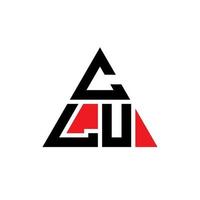 création de logo de lettre triangle clu avec forme de triangle. monogramme de conception de logo triangle clu. modèle de logo vectoriel triangle clu avec couleur rouge. clu logo triangulaire logo simple, élégant et luxueux.