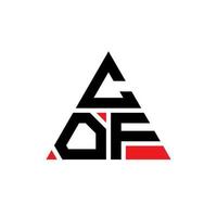 création de logo de lettre triangle cof avec forme de triangle. monogramme de conception de logo triangle cof. modèle de logo vectoriel triangle cof avec couleur rouge. cof logo triangulaire logo simple, élégant et luxueux.