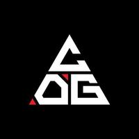 création de logo de lettre triangle cog avec forme de triangle. monogramme de conception de logo triangle cog. modèle de logo vectoriel triangle cog avec couleur rouge. logo triangulaire cog logo simple, élégant et luxueux.