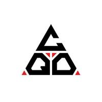 création de logo de lettre triangle cqo avec forme de triangle. monogramme de conception de logo triangle cqo. modèle de logo vectoriel triangle cqo avec couleur rouge. logo triangulaire cqo logo simple, élégant et luxueux.
