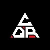 création de logo de lettre triangle cqr avec forme de triangle. monogramme de conception de logo triangle cqr. modèle de logo vectoriel triangle cqr avec couleur rouge. logo triangulaire cqr logo simple, élégant et luxueux.