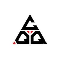 création de logo de lettre triangle cqq avec forme de triangle. monogramme de conception de logo triangle cqq. modèle de logo vectoriel triangle cqq avec couleur rouge. cqq logo triangulaire logo simple, élégant et luxueux.