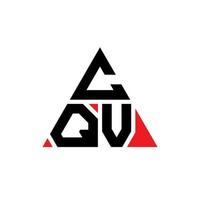 création de logo de lettre triangle cqv avec forme de triangle. monogramme de conception de logo triangle cqv. modèle de logo vectoriel triangle cqv avec couleur rouge. cqv logo triangulaire logo simple, élégant et luxueux.