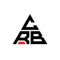 création de logo de lettre triangle crb avec forme de triangle. monogramme de conception de logo triangle crb. modèle de logo vectoriel triangle crb avec couleur rouge. logo triangulaire crb logo simple, élégant et luxueux.