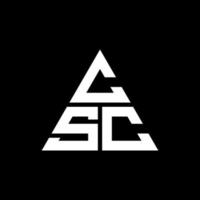 création de logo de lettre triangle csc avec forme de triangle. monogramme de conception de logo triangle csc. modèle de logo vectoriel triangle csc avec couleur rouge. logo triangulaire csc logo simple, élégant et luxueux.