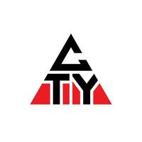 création de logo de lettre triangle cty avec forme de triangle. monogramme de conception de logo triangle cty. modèle de logo vectoriel triangle cty avec couleur rouge. cty logo triangulaire logo simple, élégant et luxueux.