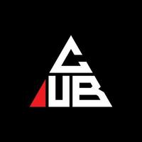 création de logo de lettre triangle cub avec forme de triangle. monogramme de conception de logo triangle cub. modèle de logo vectoriel triangle cub avec couleur rouge. cub logo triangulaire logo simple, élégant et luxueux.