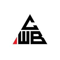 création de logo de lettre triangle cwb avec forme de triangle. monogramme de conception de logo triangle cwb. modèle de logo vectoriel triangle cwb avec couleur rouge. logo triangulaire cwb logo simple, élégant et luxueux.