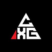 création de logo de lettre triangle cxg avec forme de triangle. monogramme de conception de logo triangle cxg. modèle de logo vectoriel triangle cxg avec couleur rouge. logo triangulaire cxg logo simple, élégant et luxueux.