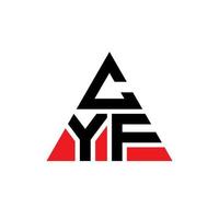 création de logo de lettre triangle cyf avec forme de triangle. monogramme de conception de logo triangle cyf. modèle de logo vectoriel triangle cyf avec couleur rouge. logo triangulaire cyf logo simple, élégant et luxueux.