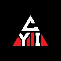 création de logo de lettre triangle cyi avec forme de triangle. monogramme de conception de logo triangle cyi. modèle de logo vectoriel triangle cyi avec couleur rouge. logo triangulaire cyi logo simple, élégant et luxueux.