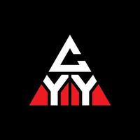 création de logo de lettre triangle cyy avec forme de triangle. monogramme de conception de logo triangle cyy. modèle de logo vectoriel triangle cyy avec couleur rouge. logo triangulaire cyy logo simple, élégant et luxueux.