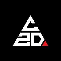 création de logo de lettre triangle czd avec forme de triangle. monogramme de conception de logo triangle czd. modèle de logo vectoriel triangle czd avec couleur rouge. logo triangulaire czd logo simple, élégant et luxueux.