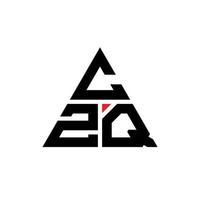 création de logo de lettre triangle czq avec forme de triangle. monogramme de conception de logo triangle czq. modèle de logo vectoriel triangle czq avec couleur rouge. logo triangulaire czq logo simple, élégant et luxueux.