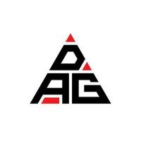 création de logo de lettre triangle dag avec forme de triangle. monogramme de conception de logo triangle dag. modèle de logo vectoriel triangle dag avec couleur rouge. dag logo triangulaire logo simple, élégant et luxueux.